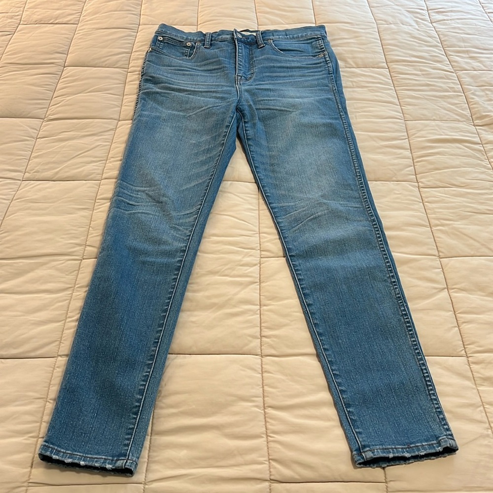 Madewell medium wash 10” high riser skinny skinny jeans size 29